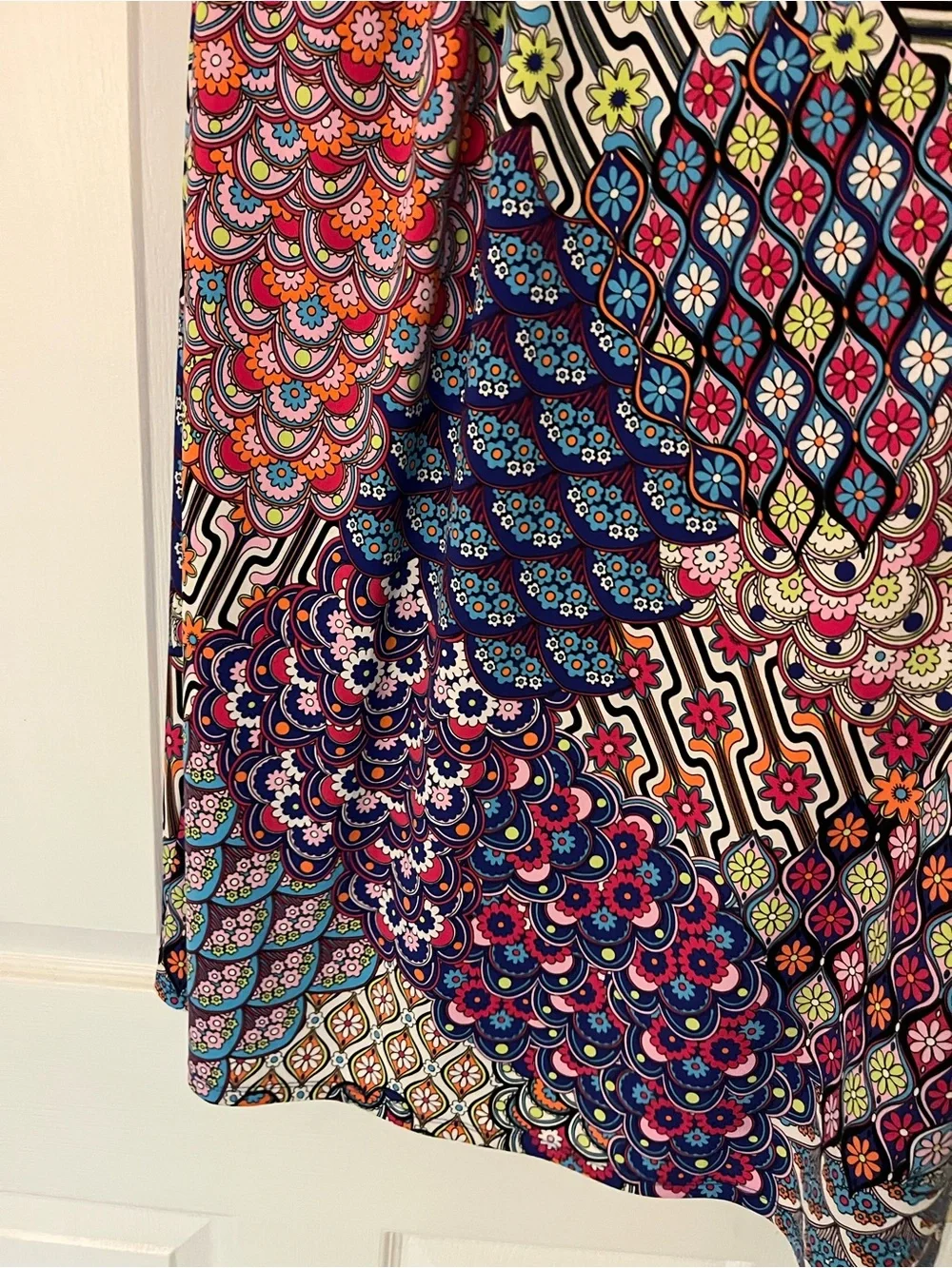 MSK Vibrant Multicolor Floral & Geometric  Dress
